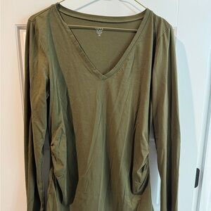 olive green maternity shirt- Gap, size M